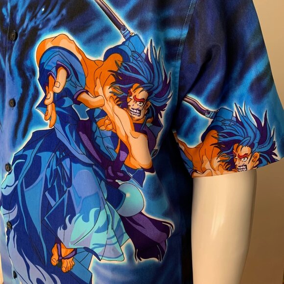 Vintage EXCO Jeans Anime Button Up Bowling Shirt - Picture 4 of 10